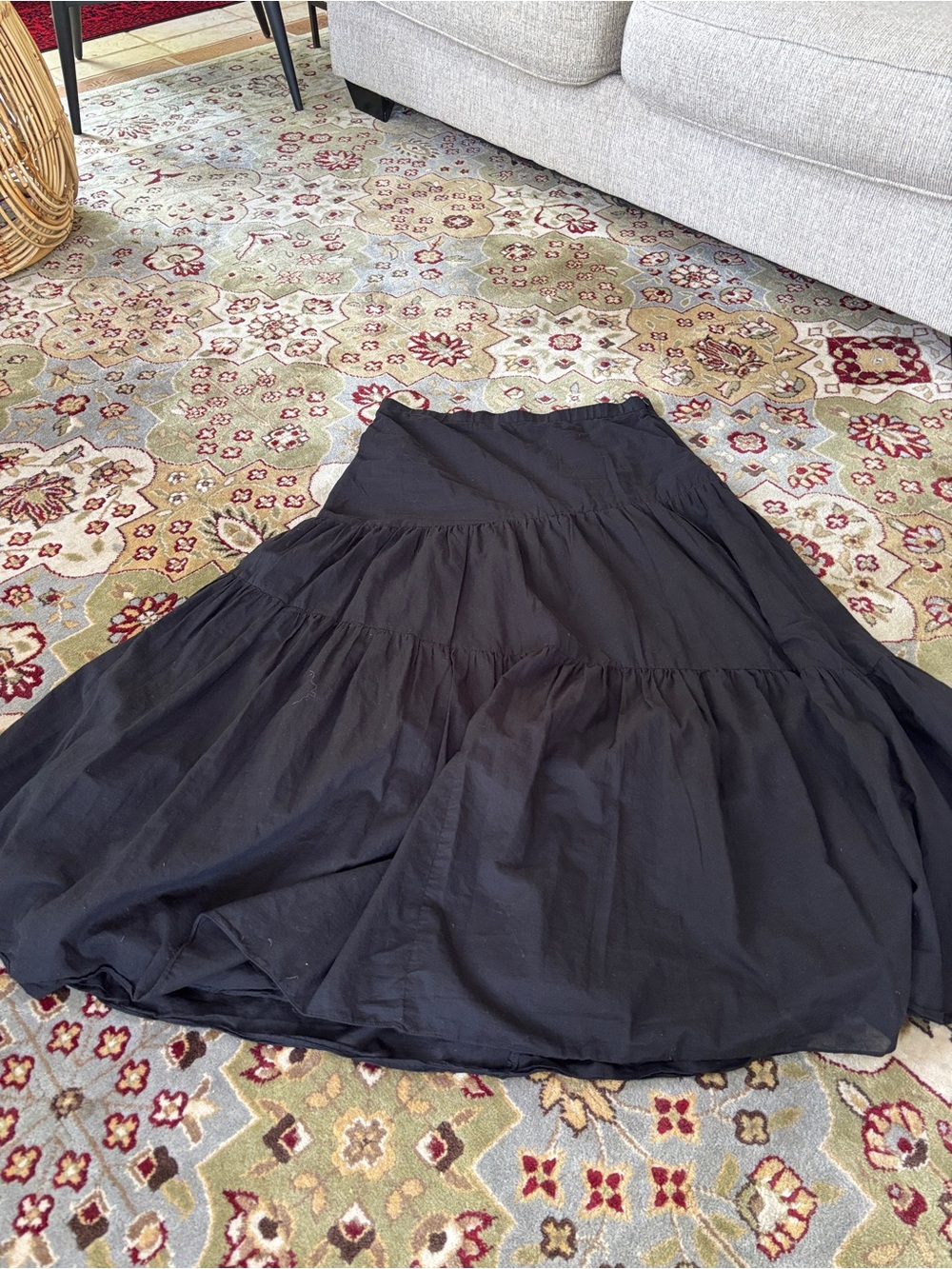 Modern Citizen Black Tiered Maxi Skirt